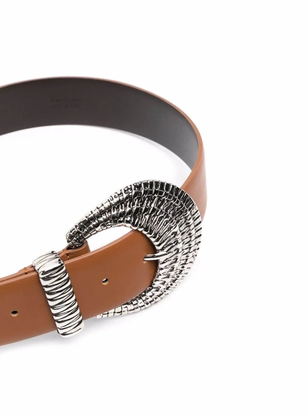 Alberta Ferretti Hand-Hammered Buckle Belt