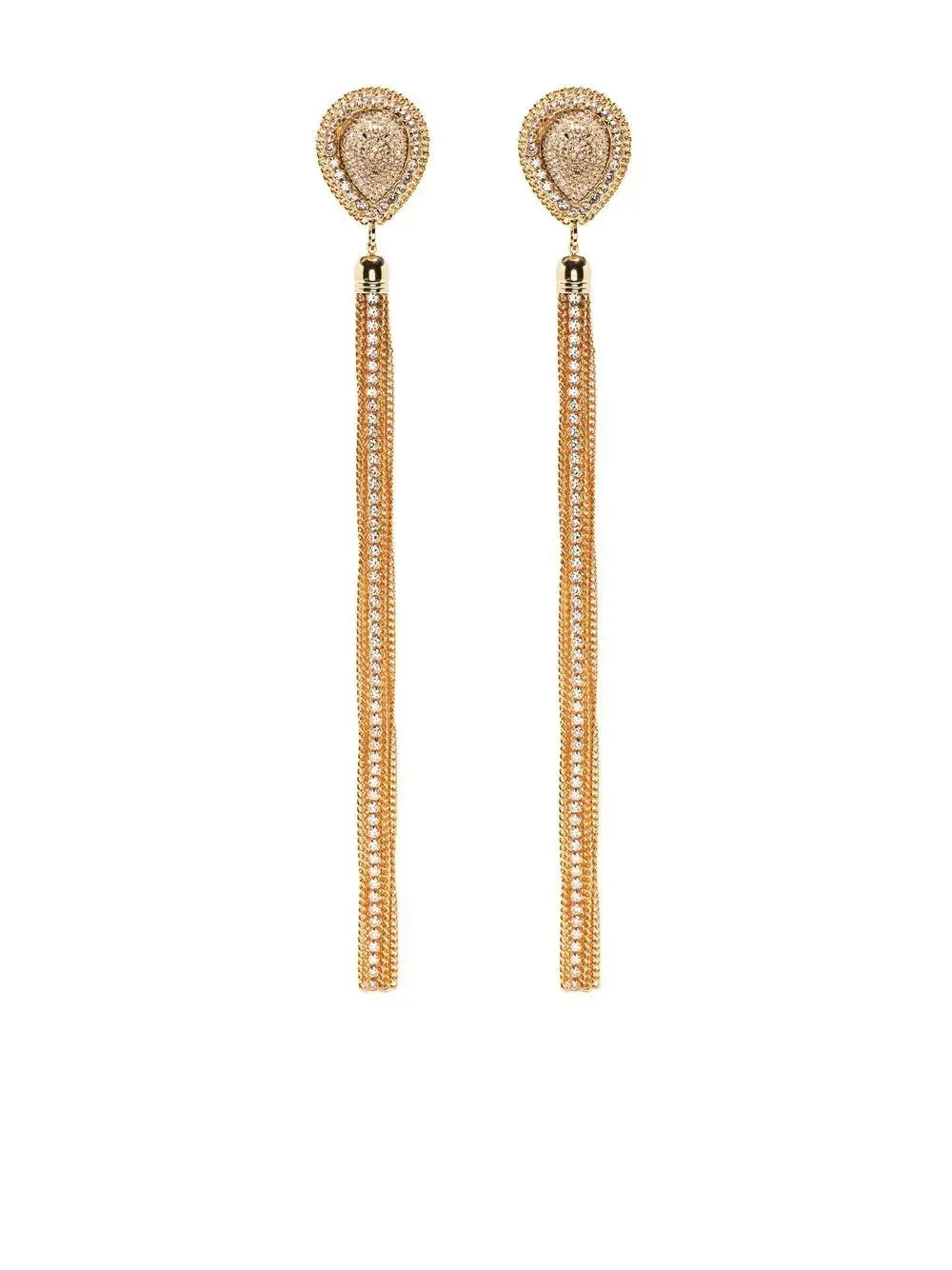 Alessandra Rich Crystal-Drop Detail Earrings