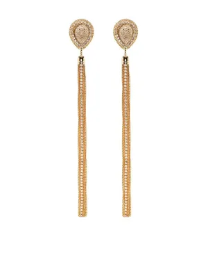 Alessandra Rich Crystal-Drop Detail Earrings