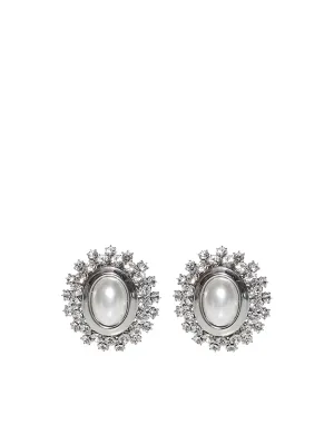 Alessandra Rich Crystal Embellished Stud Earrings