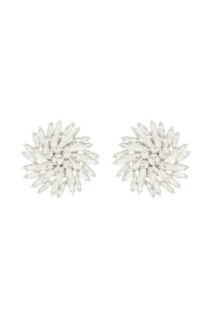 Alessandra Rich Crystal Flower Clip-On Earrings