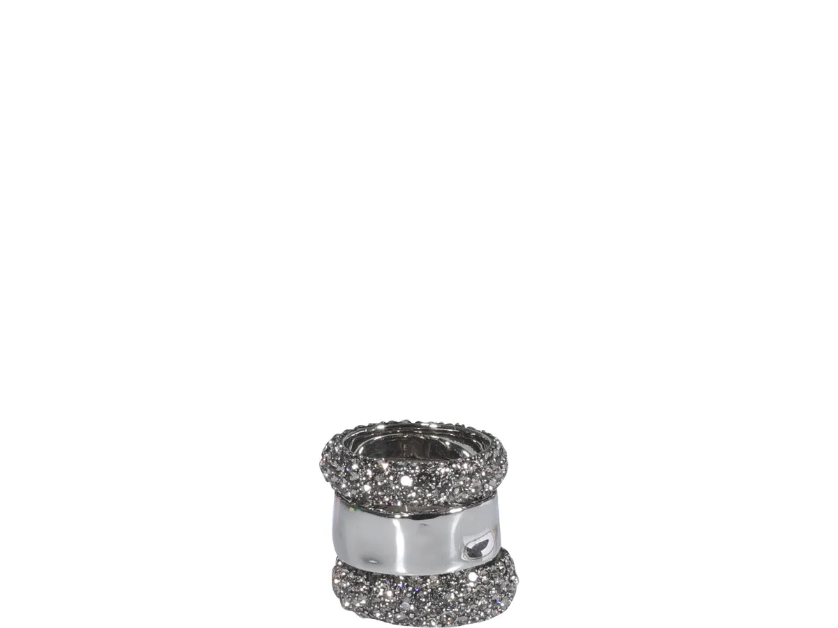 Alexander McQueen Embellished Double Band Ring