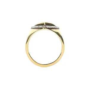 Alexander McQueen Embellished Logo Heart Ring
