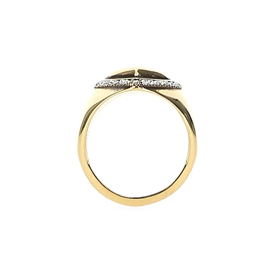 Alexander McQueen Embellished Logo Heart Ring