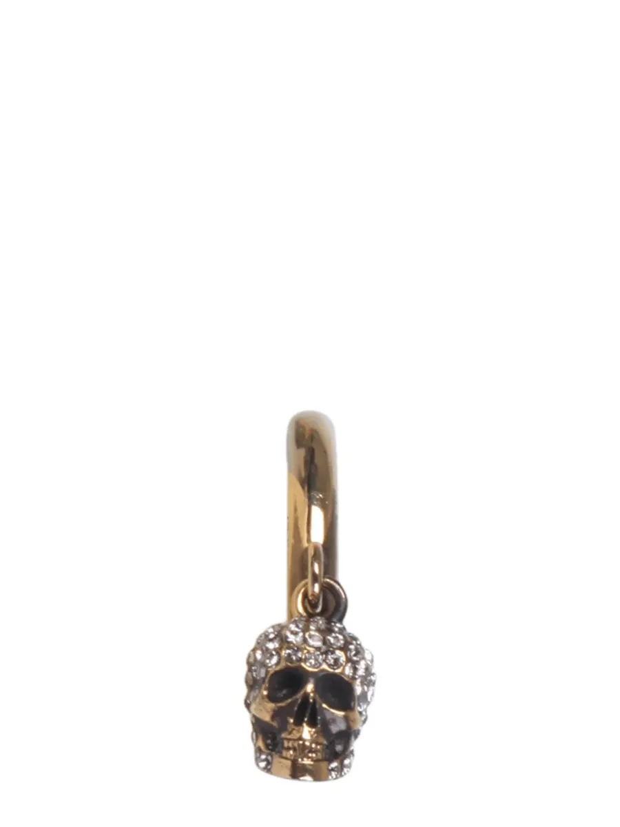 Alexander McQueen Embellished Skull Pendant Earring