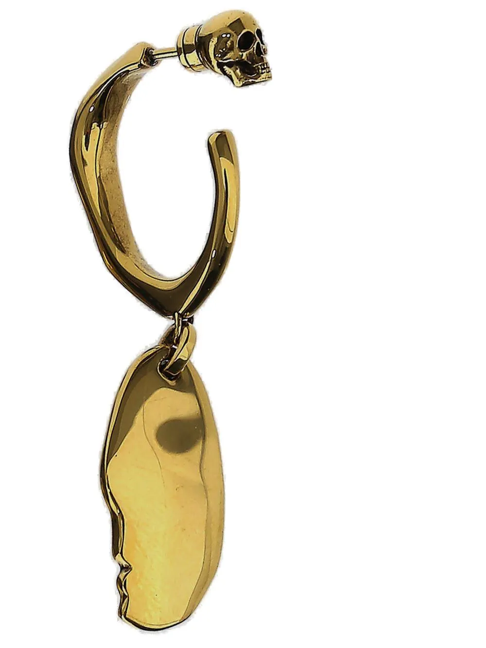Alexander McQueen Logo Engraved Hoop Earrings