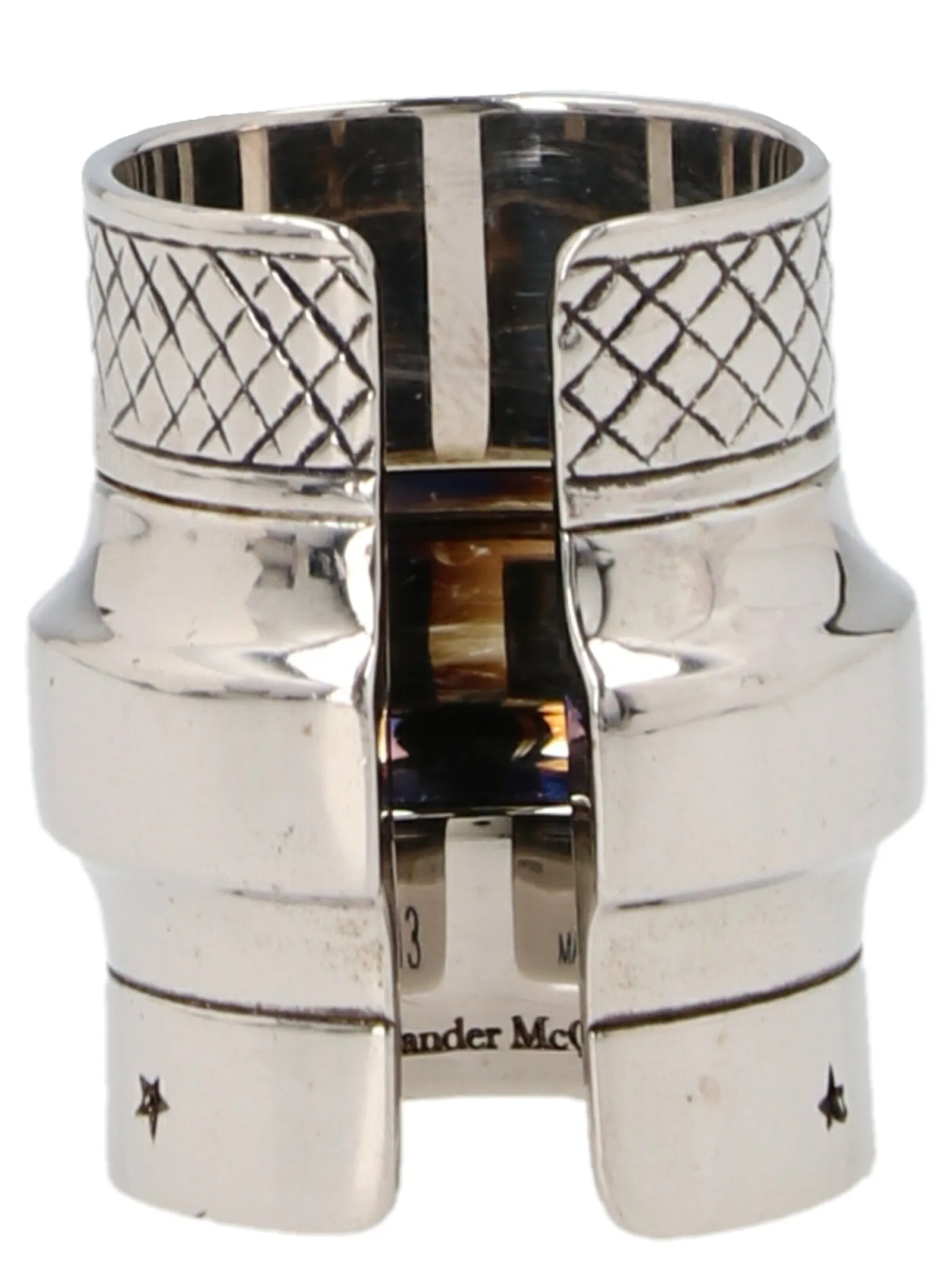 Alexander McQueen Logo Engraved Ring