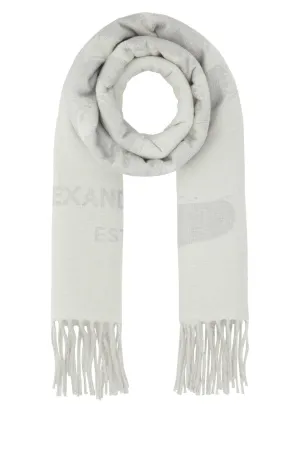 Alexander McQueen Logo Fringed Scarf