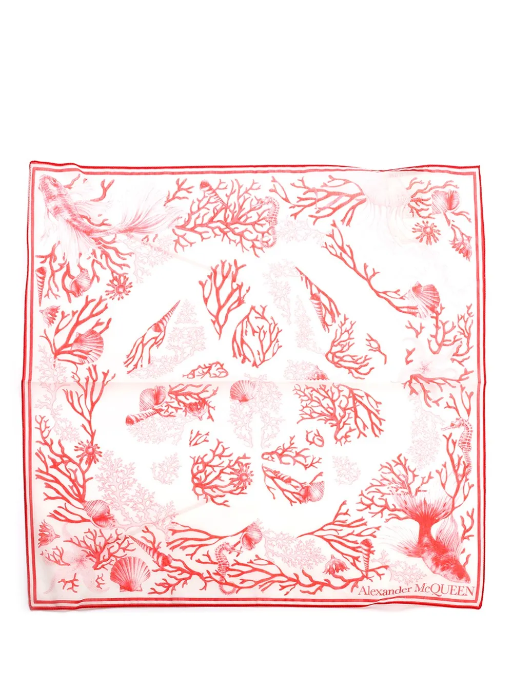 Alexander McQueen Logo Printed Scarf