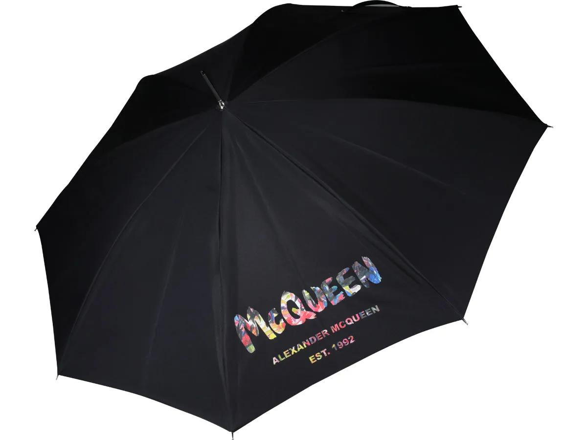 Alexander McQueen Logo Printed Umbrella