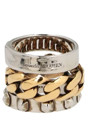 Alexander McQueen Punk Chain-Detailed Ring