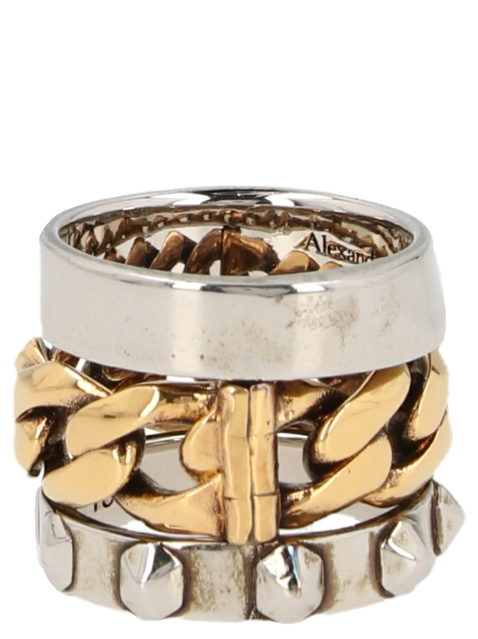 Alexander McQueen Punk Chain-Detailed Ring