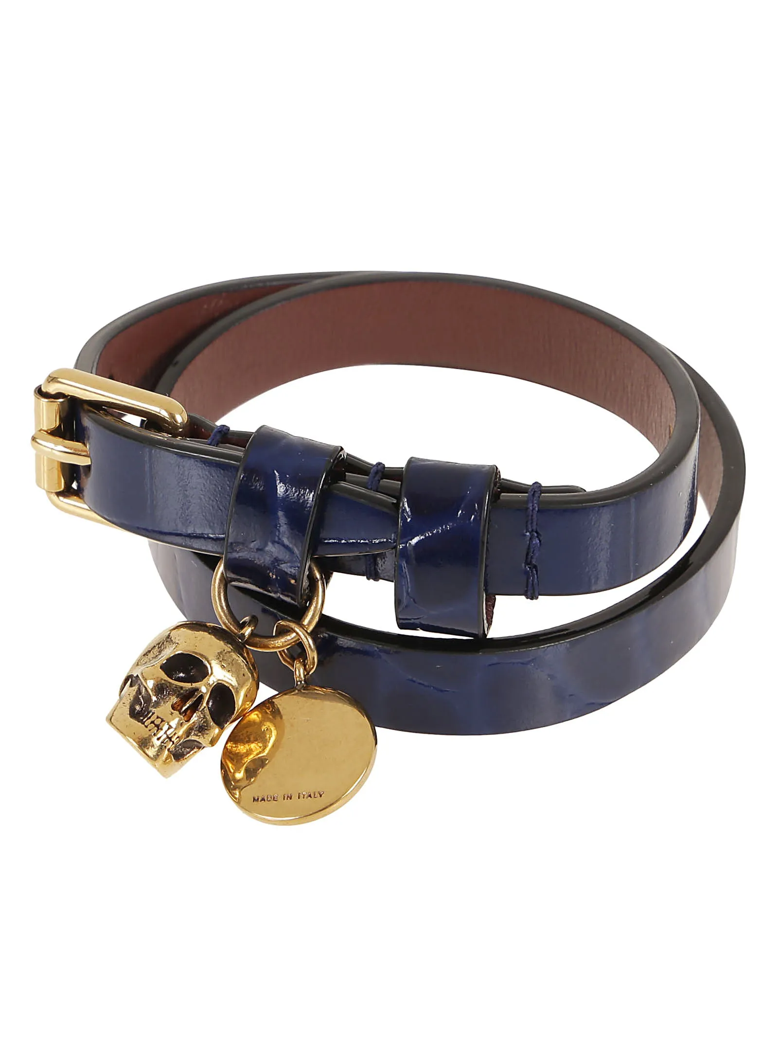 Alexander McQueen Skull Charm Wrap Bracelet