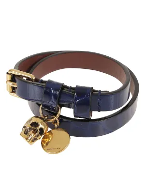 Alexander McQueen Skull Charm Wrap Bracelet