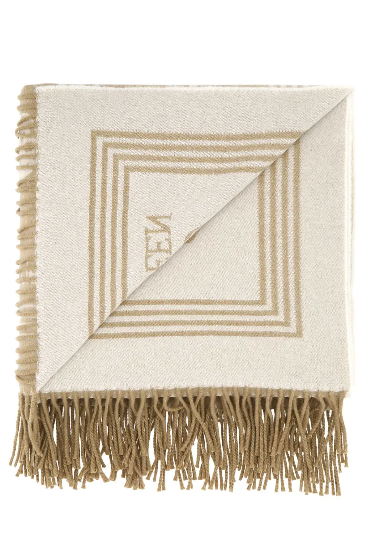 Alexander McQueen Skull Jacquard Fringed Scarf
