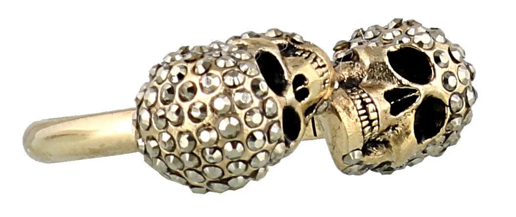 Alexander McQueen Twin Skull Ring