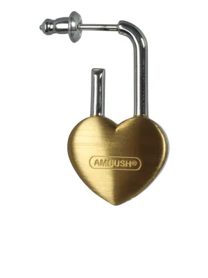Ambush Heart Padlock Single Earring