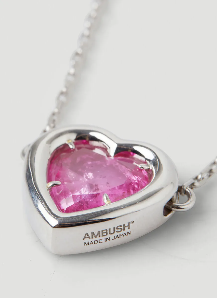 Ambush Heart Stone Charm Necklace