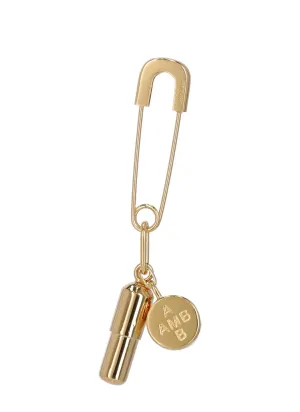 Ambush Logo Plaque Pill Charm Earring