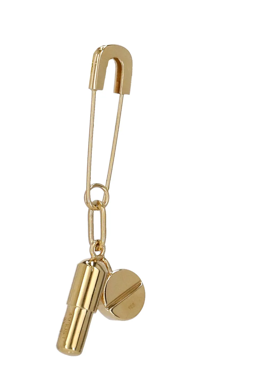 Ambush Logo Plaque Pill Charm Earring