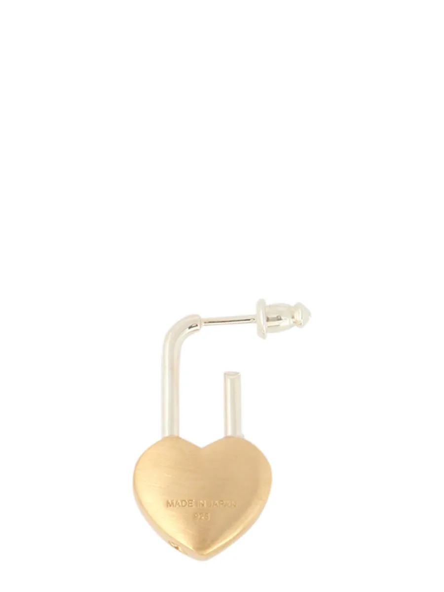 Ambush Padlock Heart Single Earring
