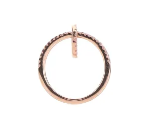 APM Monaco Double Ring Embellished Ring