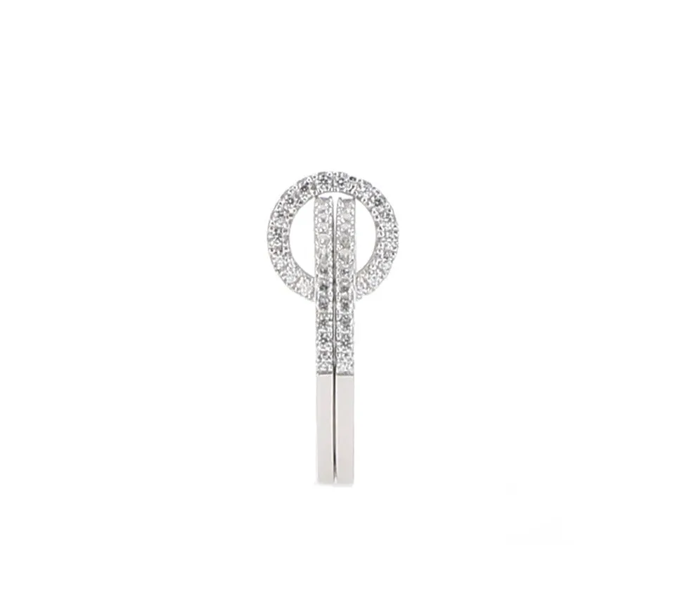 APM Monaco Double Ring Embellished Ring