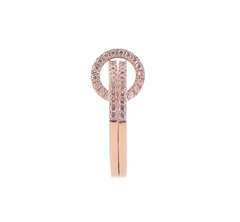 APM Monaco Double Ring Embellished Ring