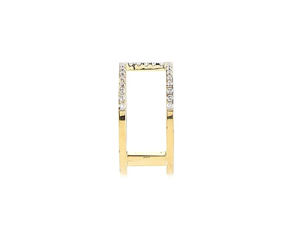 APM Monaco Embellished Double Bar Ring