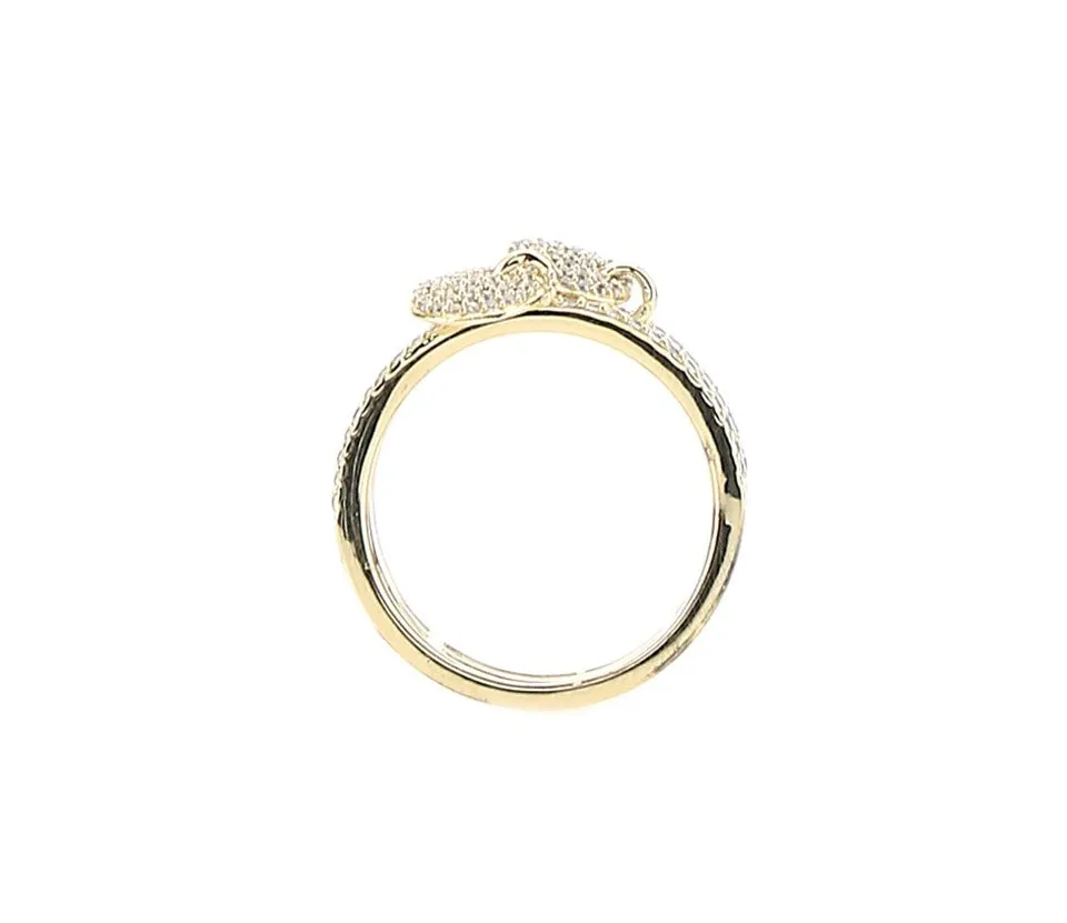 APM Monaco Embellished Triple Hoop Ring