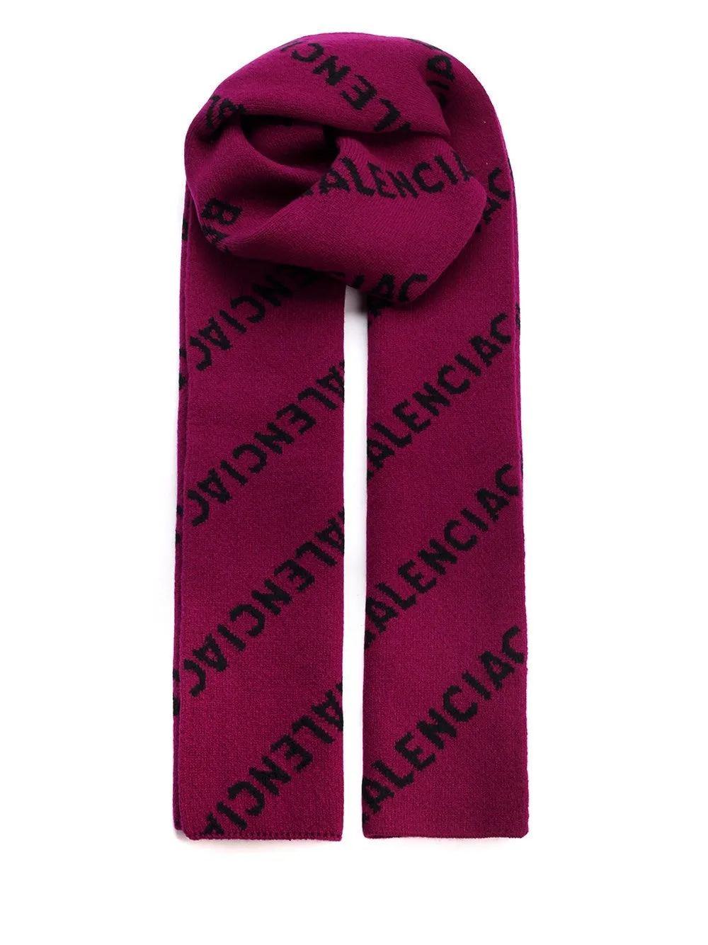 Balenciaga Allover Logo Knit Scarf