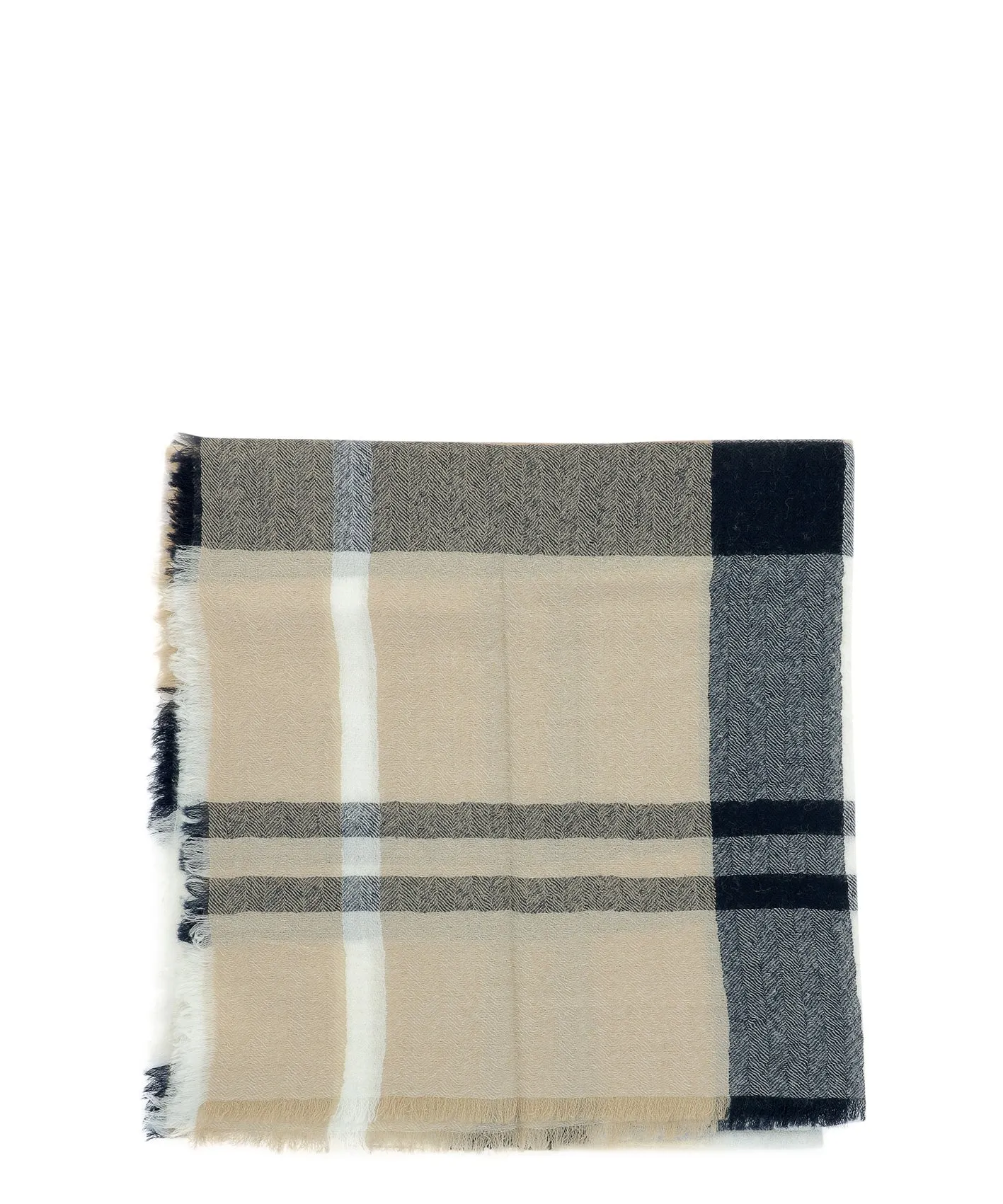 Barbour Tartan Frayed Scarf