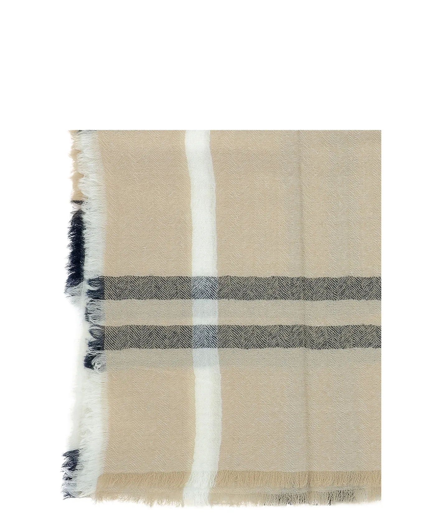 Barbour Tartan Frayed Scarf