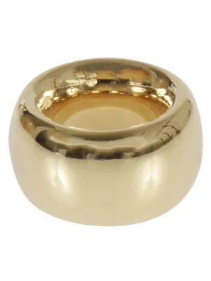 Bottega Veneta Logo Band Wide Ring