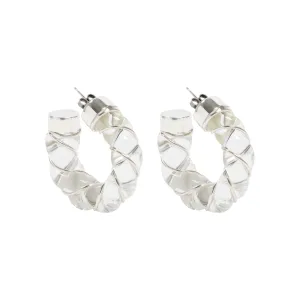 Bottega Veneta Twisted Hoop Earrings