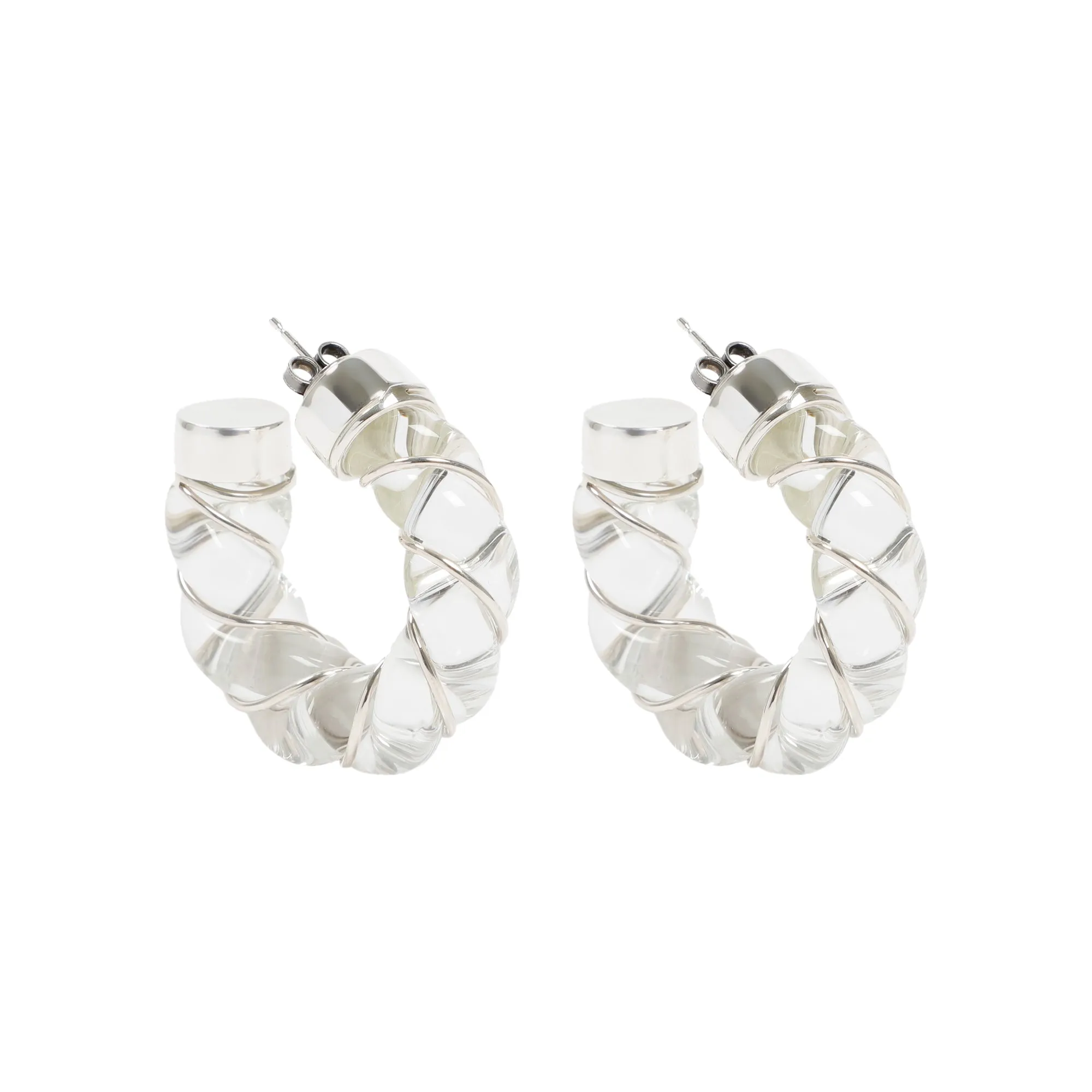 Bottega Veneta Twisted Hoop Earrings