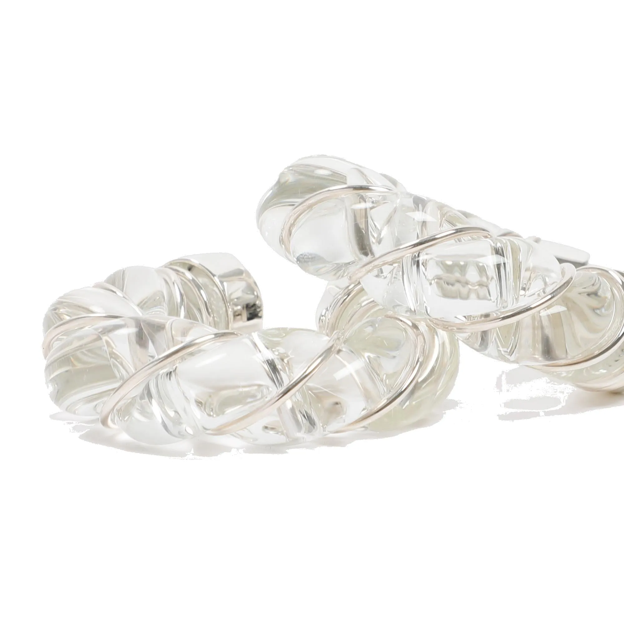 Bottega Veneta Twisted Hoop Earrings