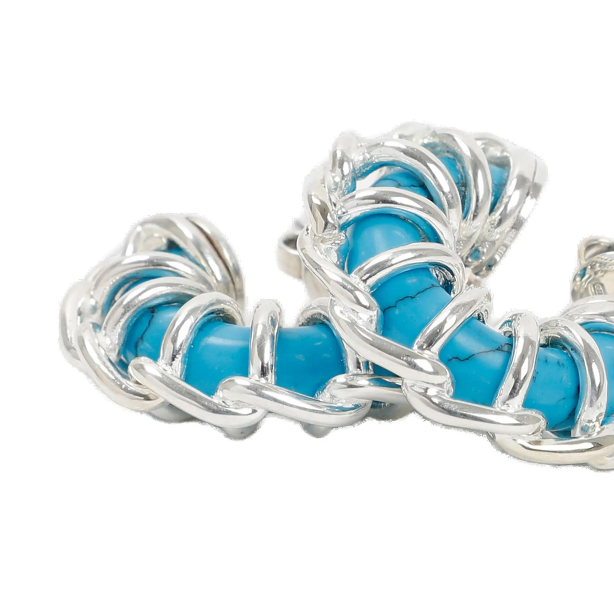 Bottega Veneta Two-Tone Hoop Earrings
