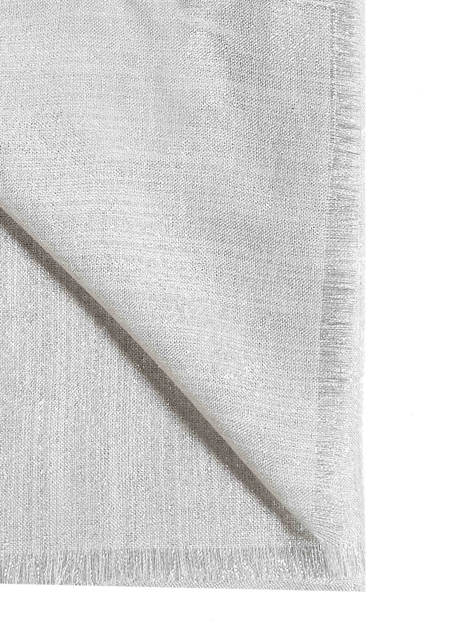Brunello Cucinelli Lightweight Raw Hem Scarf