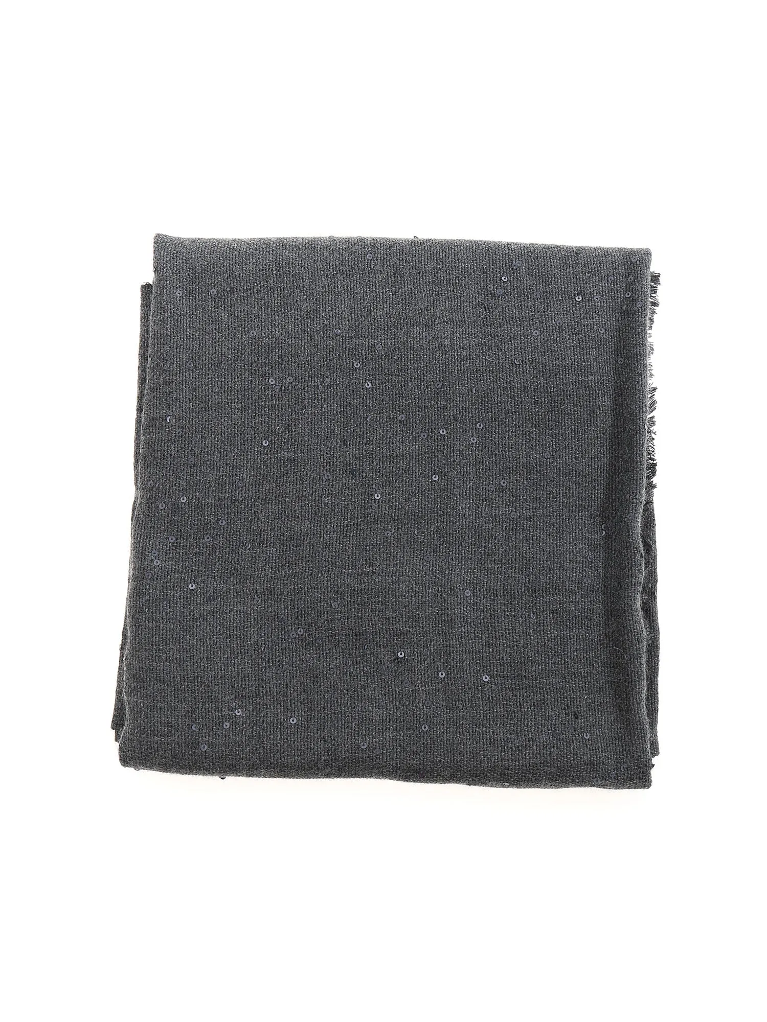 Brunello Cucinelli Sequin-Embellished Frayed Scarf