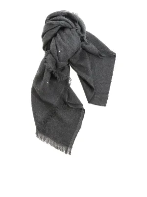 Brunello Cucinelli Sequin-Embellished Frayed Scarf