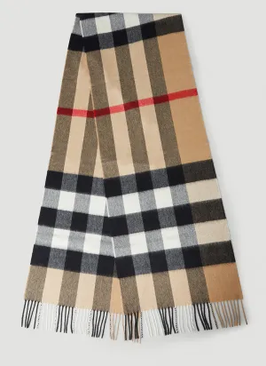 Burberry Check Fringed Scarf