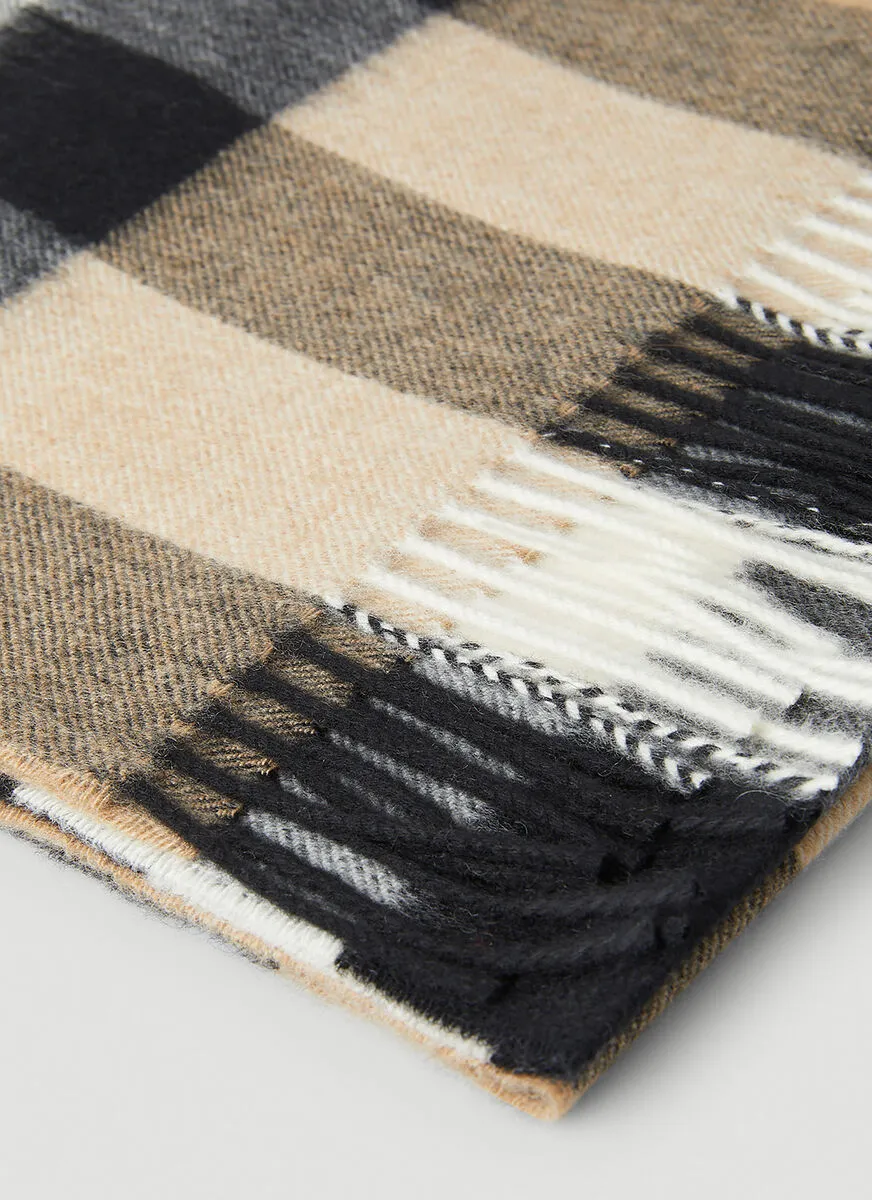 Burberry Check Fringed Scarf
