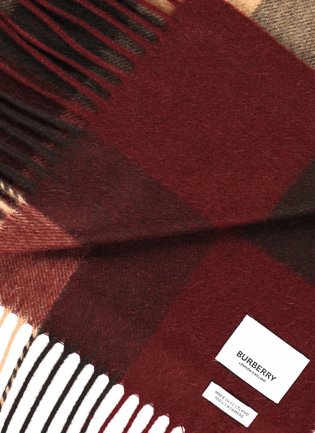 Burberry Check Fringed Scarf