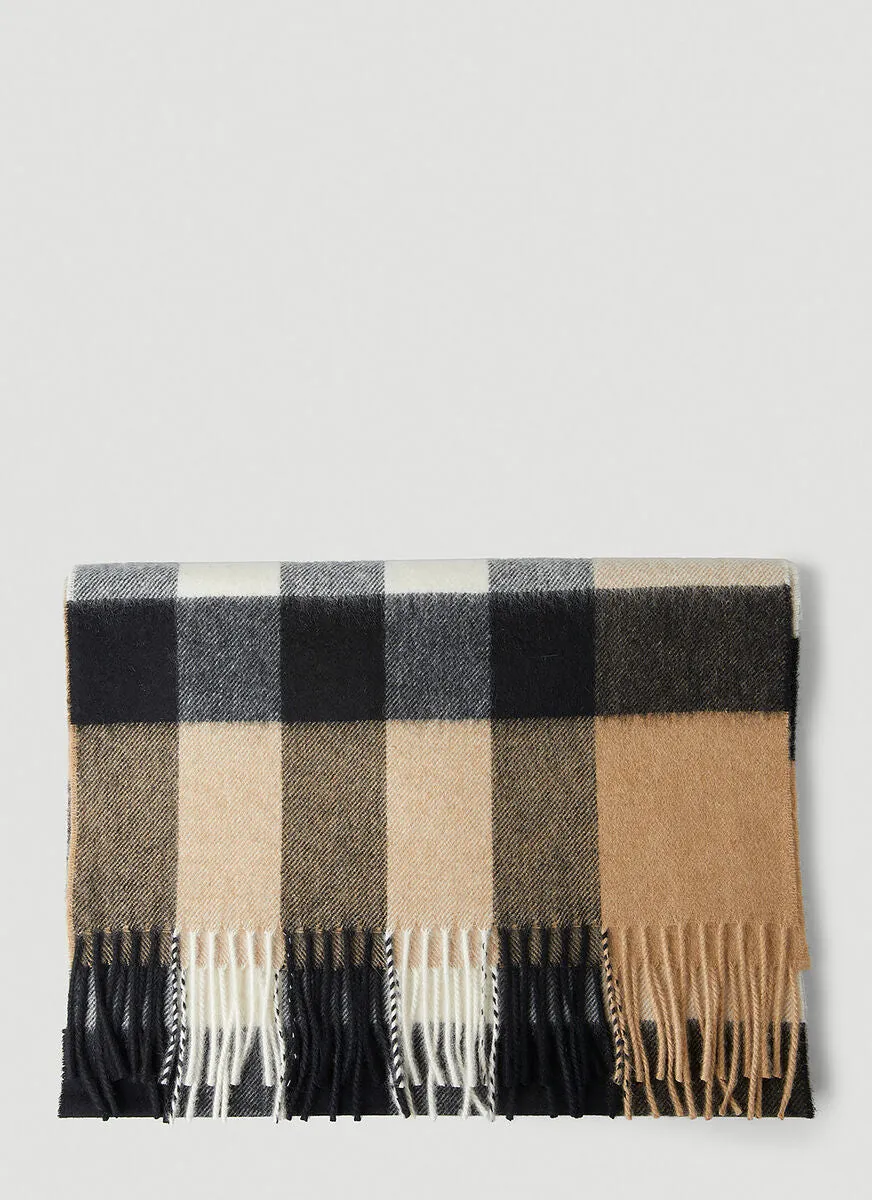 Burberry Check Fringed Scarf