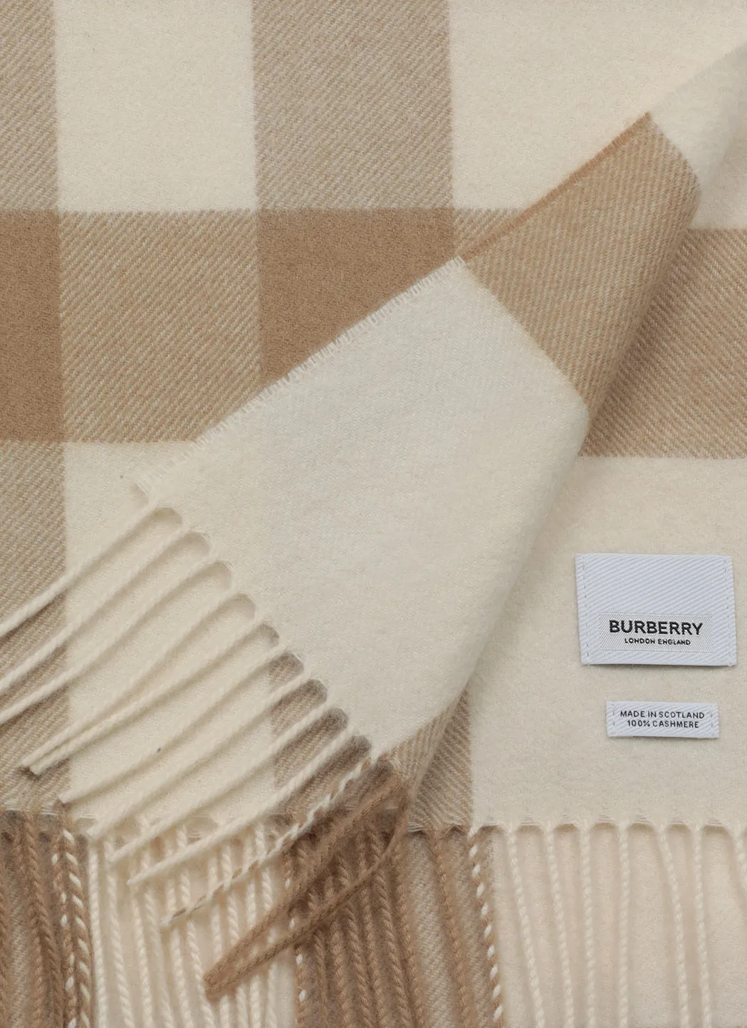 Burberry Check Fringed Scarf