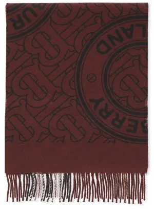 Burberry Check Pattern Fringed Edge Scarf