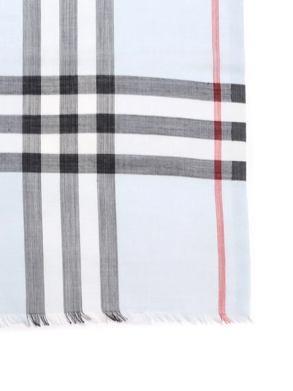 Burberry Checked Frayed Edge Scarf