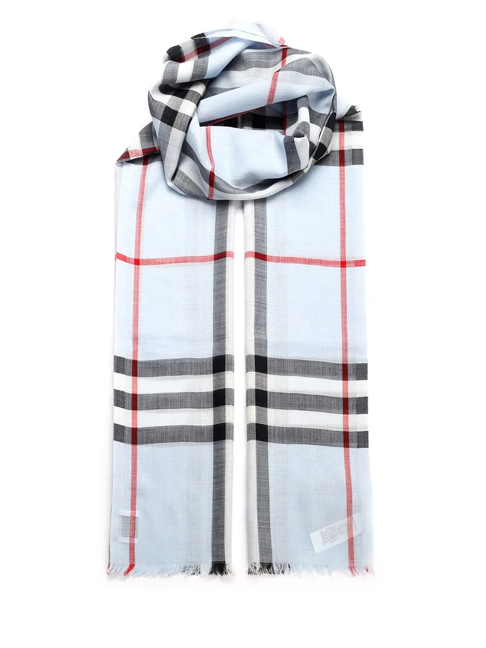 Burberry Checked Frayed Edge Scarf
