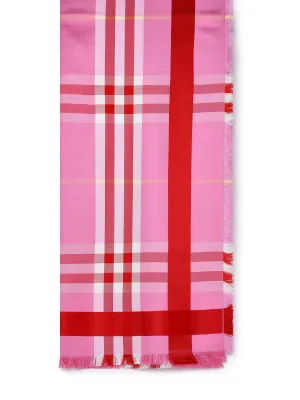 Burberry Checked Fringed Scarf